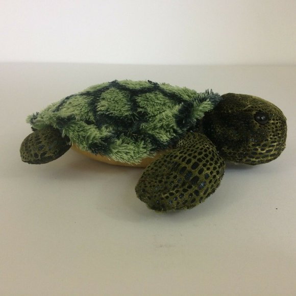 Aurora Splish Splash Green Sea Turtle Plush Mini Flopsie Stuffed Animal Toy 7" - Picture 7 of 12